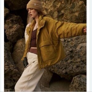FREE PEOPLE MOVEMENT Phoebe Packable Puffer Duvet Bomber Jacket NWT Size Large